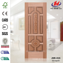 JHK-018 Hot Exotische Design Straight Burr Deep Press Form Sapelli Furnier MDF Skin Uncommon Tür Panel